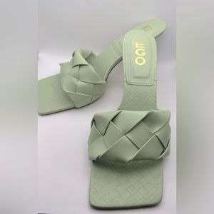 Sage Green Heeled Sandals